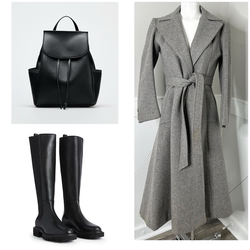VINTAGE JUNIOR CONCEPT GREY WOOL COAT/ PRELOVED
